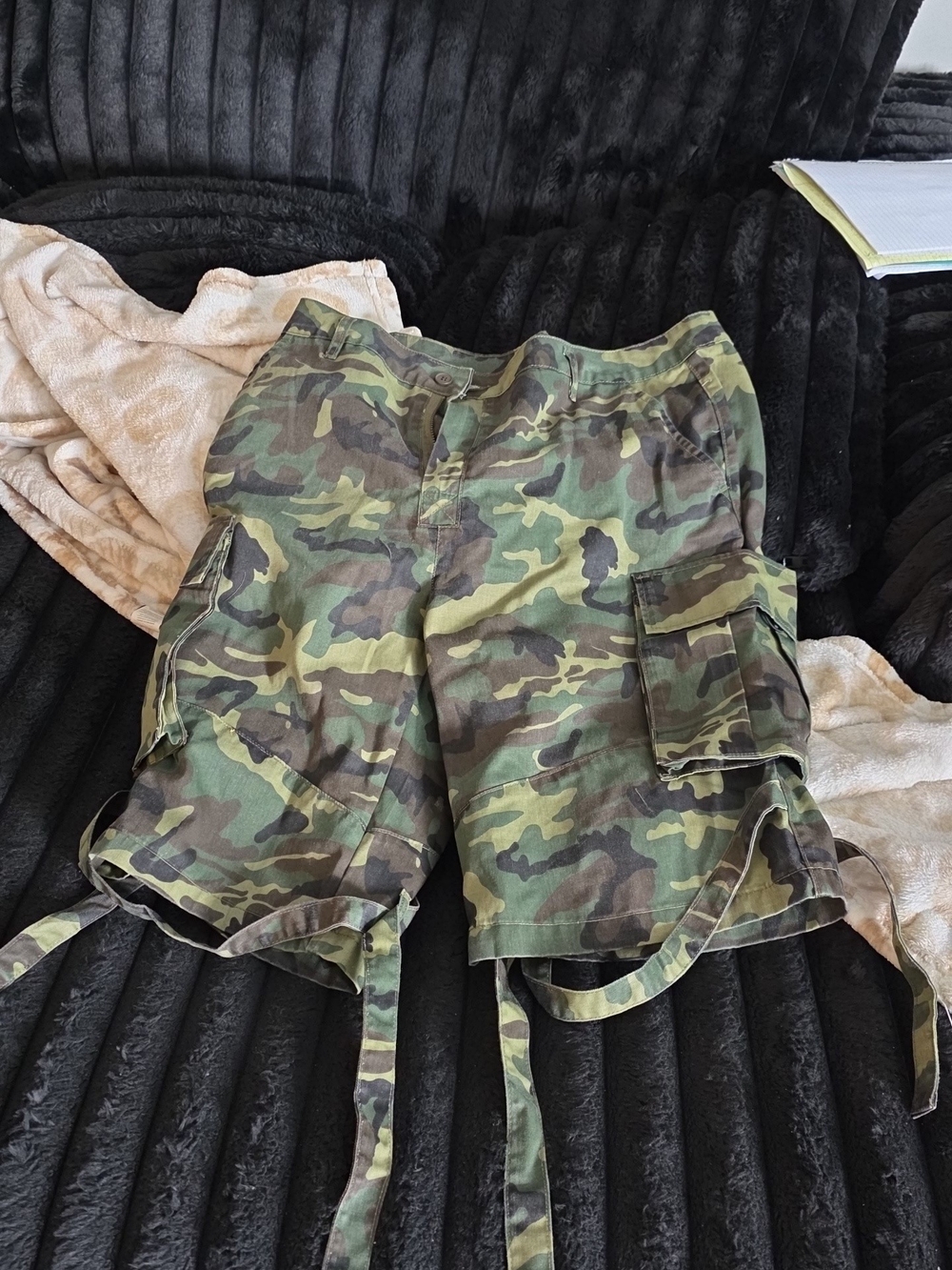 Camo Cargo Utility Shorts - Green Camouflage